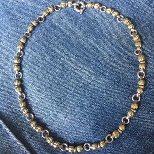 Link Necklace Sterling 18K Yellow Gold